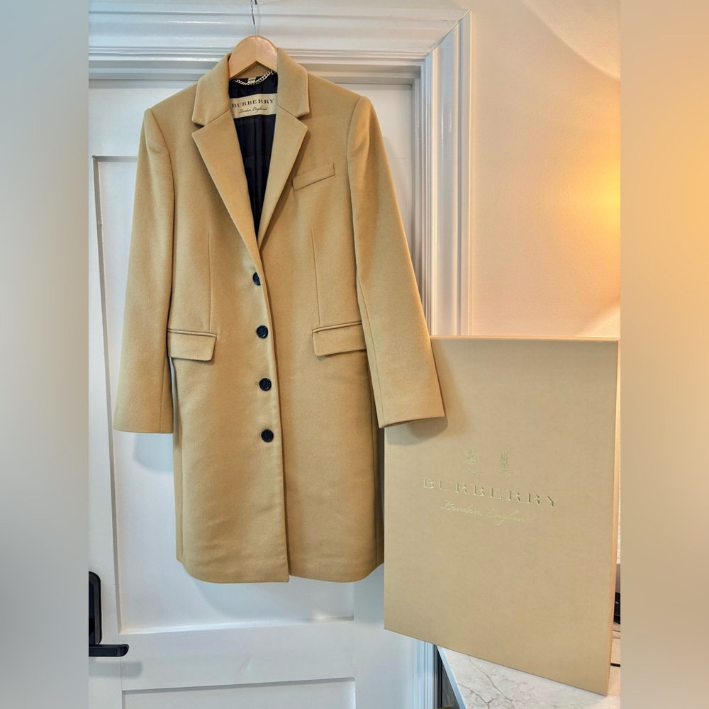 Burberry Wool Tailored Trench Coat
